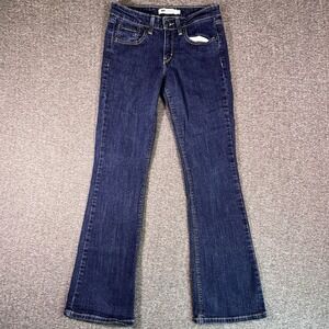 Levis 518 Jeans Women 7 Dark Blue Bootcut Western Grunge Stretch Denim 28.5x31.5